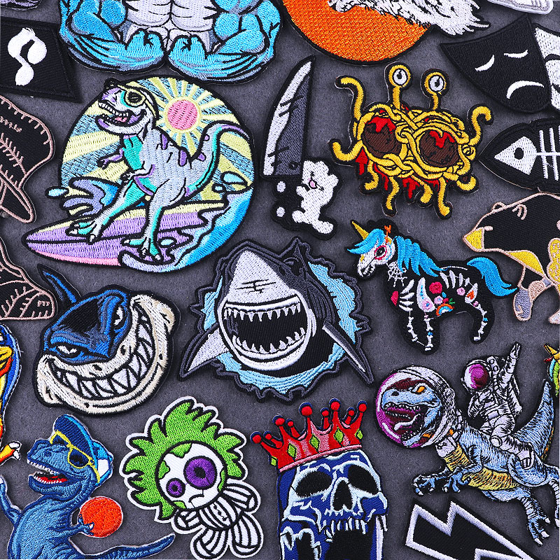 Streetwear Brand Stickers - PUNK hayvan köpekbalığı DIY eriyebilir yamalar