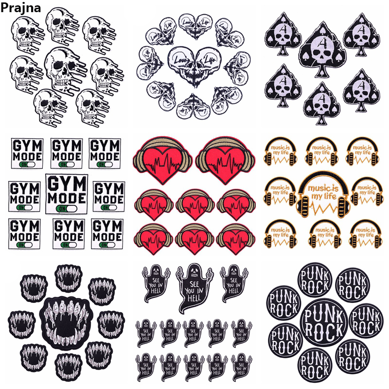 10 adet/grup kaya tarzı nakış  - Streetwear Brand Stickers incelemesi ve fiyatı