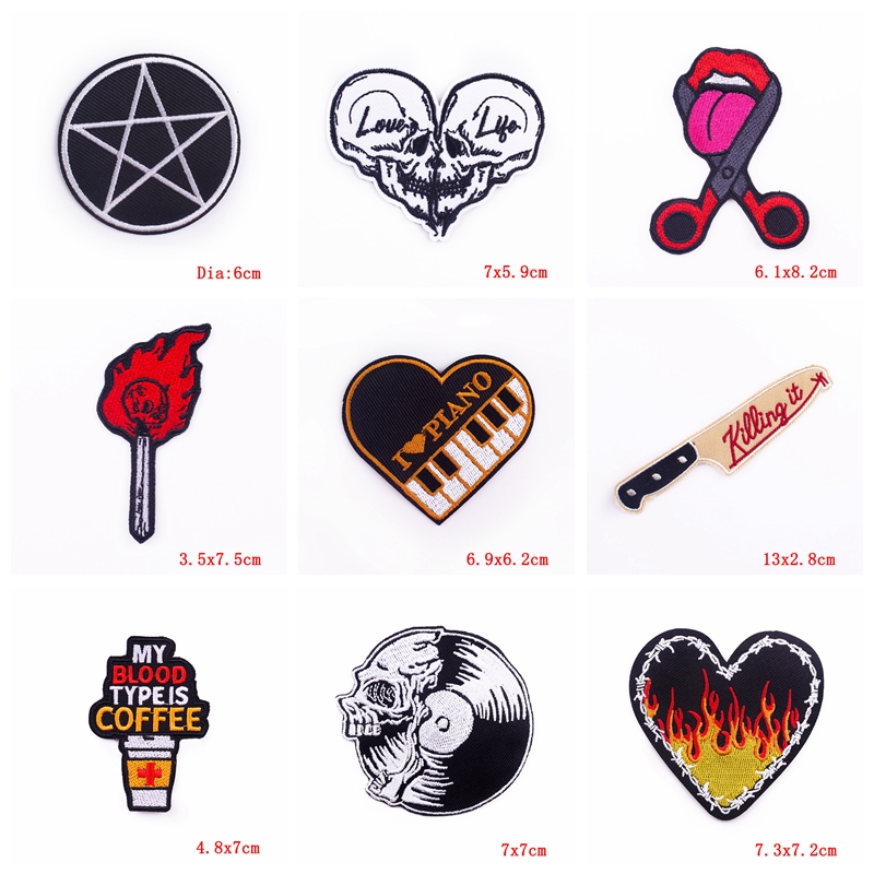 10 adet/grup kaya tarzı nakış  - Streetwear Brand Stickers incelemesi ve fiyatı