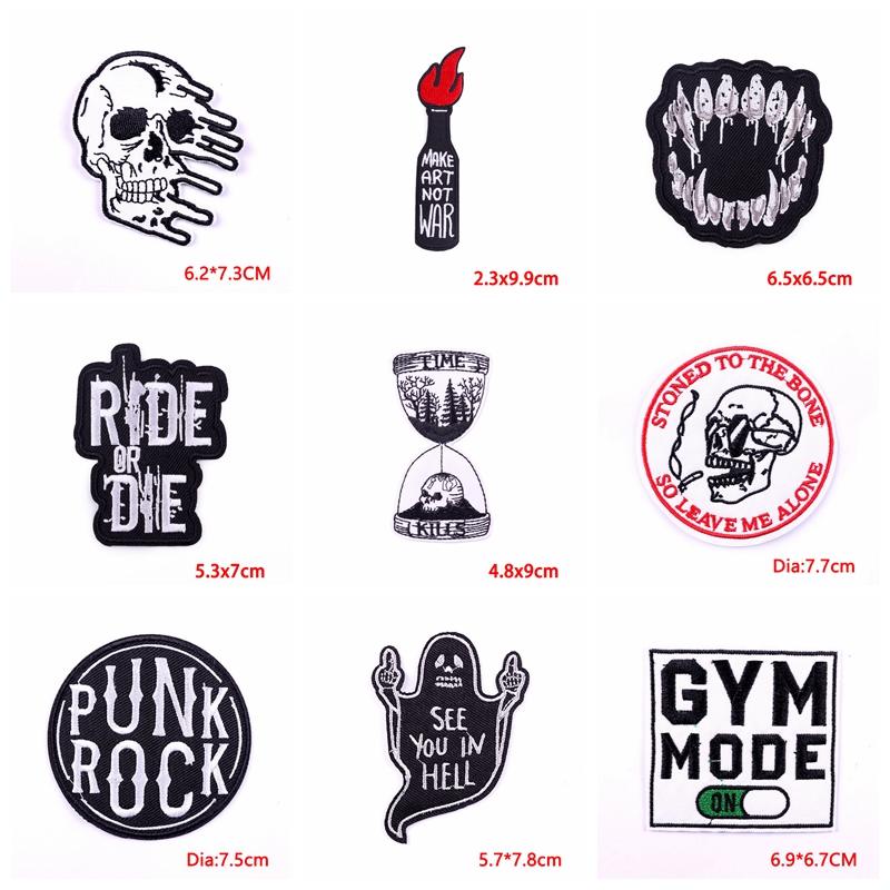 10 adet/grup kaya tarzı nakış  - Streetwear Brand Stickers incelemesi ve fiyatı