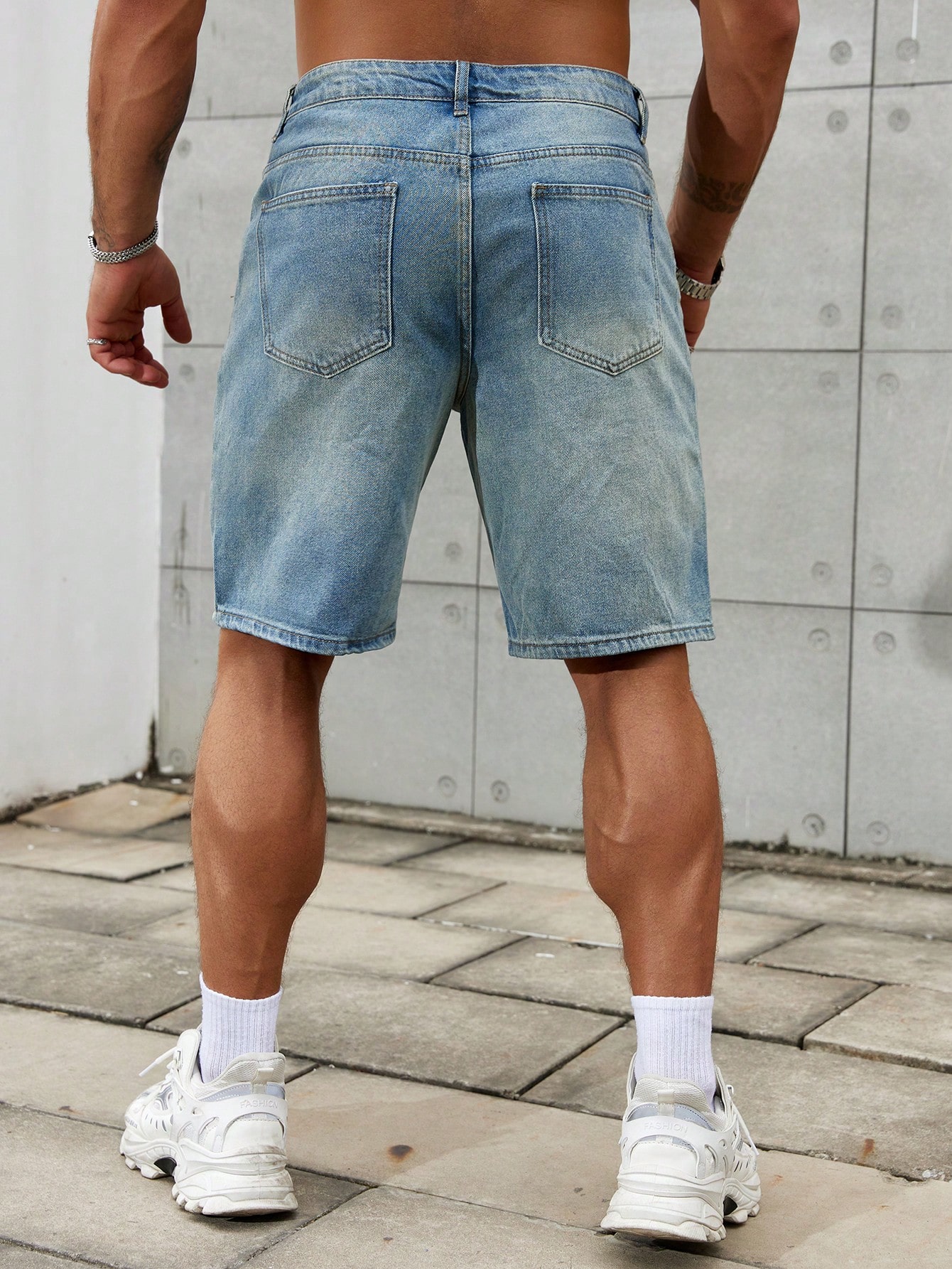 Yeni moda Mens yırtık kısa kot - Streetwear Brand Clothing incelemesi ve fiyatı
